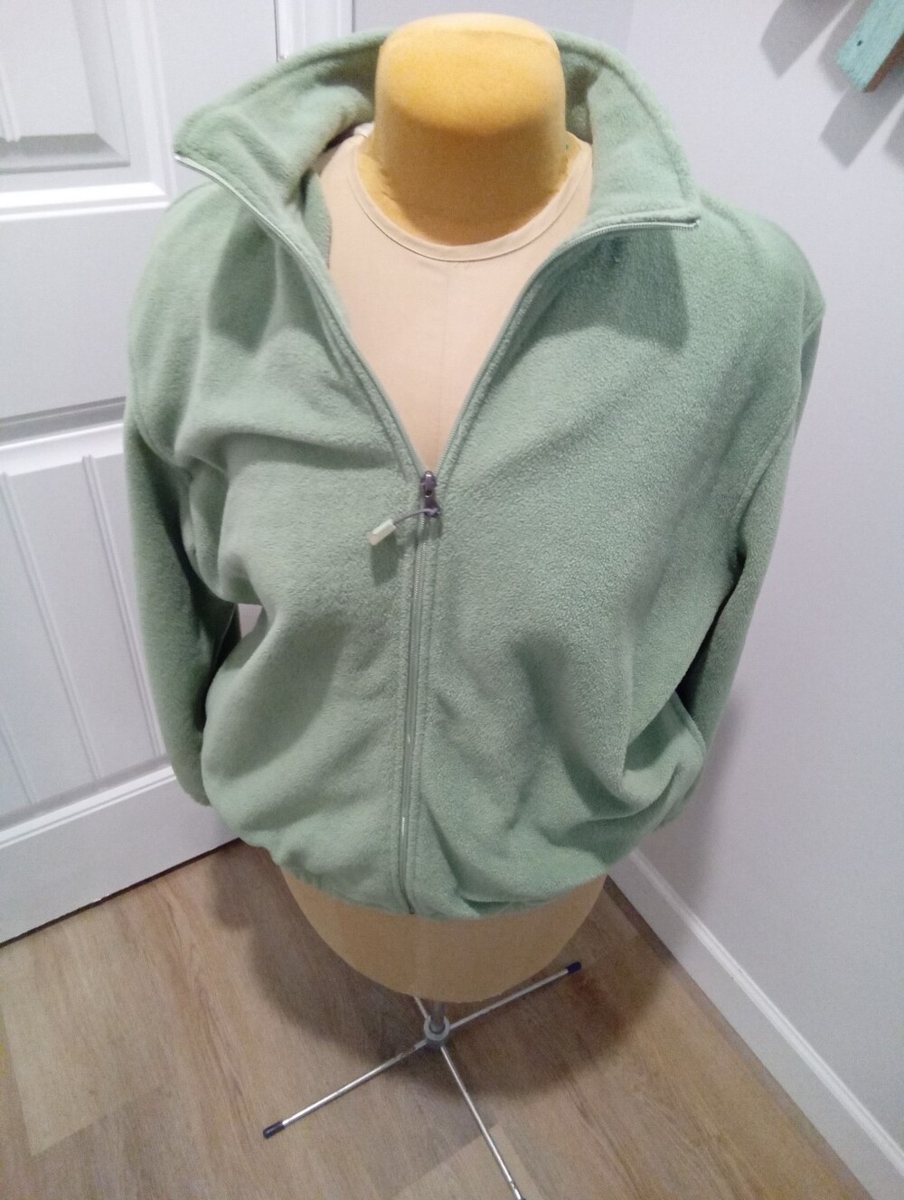 Rebecca Malone Size XL Light Green Fleece Zip-up Jacket